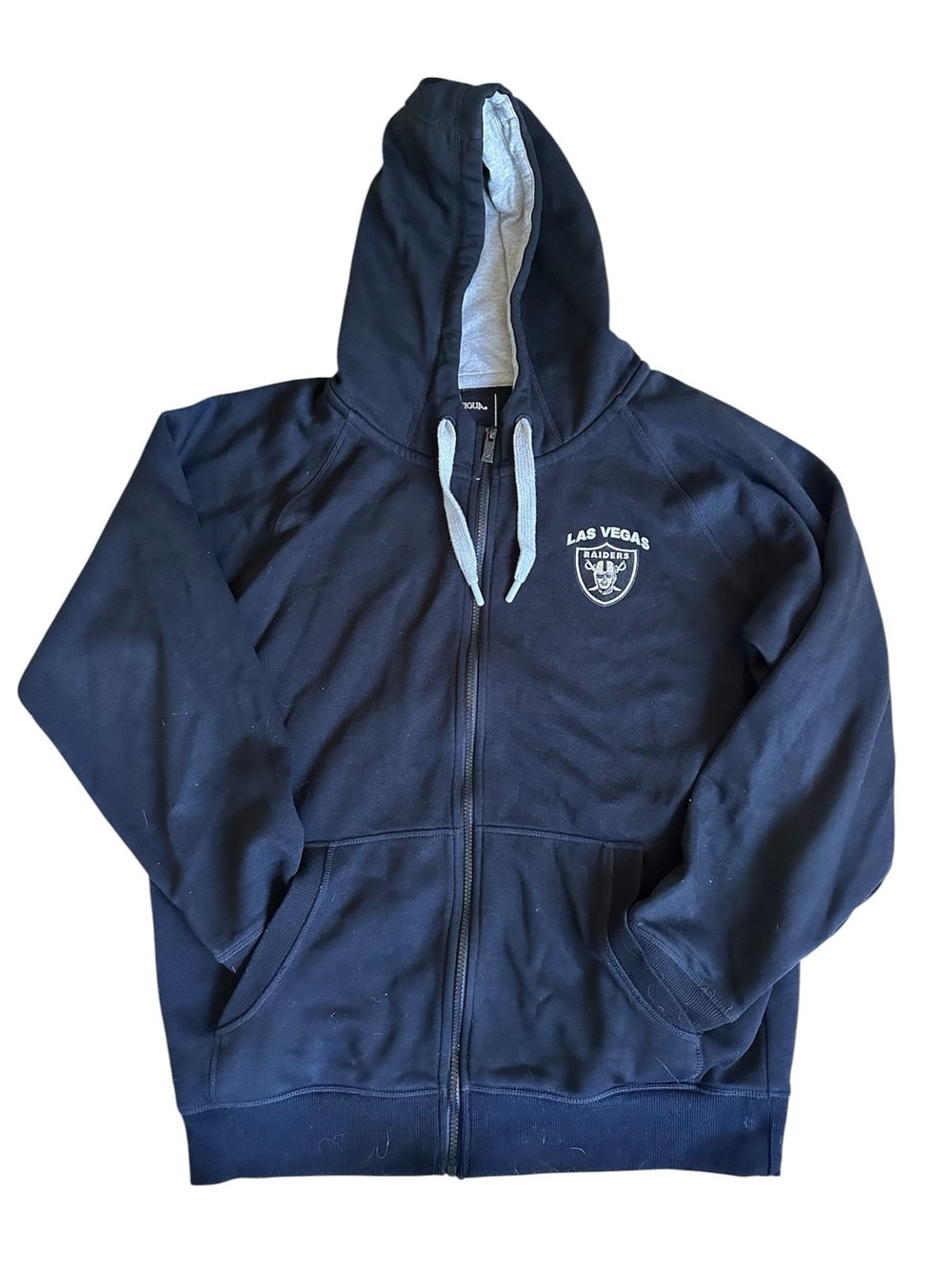 Las Vegas Raiders Black Zip-Up Hoodie